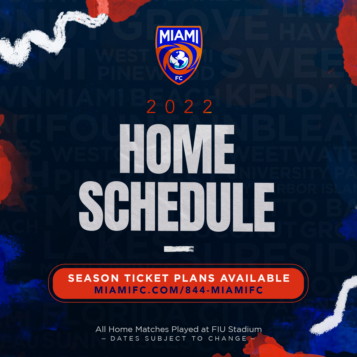 22 Home Schedule Miami Fc